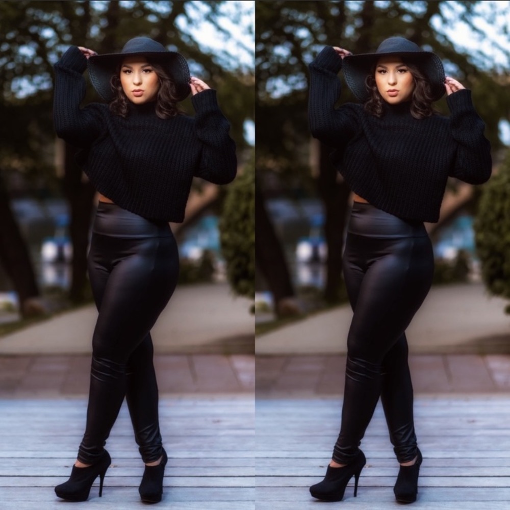 High Waist Leather Leggings 🖤